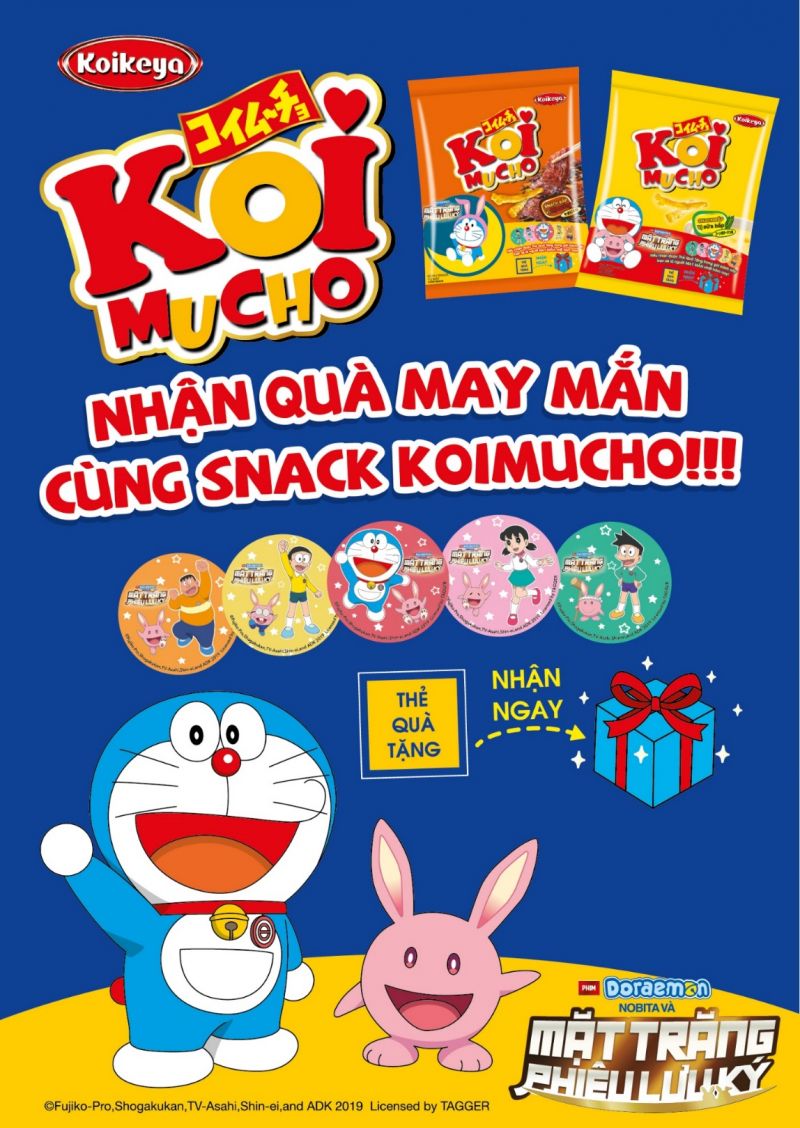 Koikeya liên kết phim Doraemon Mặt trăng phiêu lưu kí
